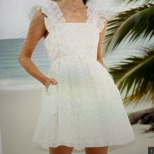 English Factory White Floral Mini Dress